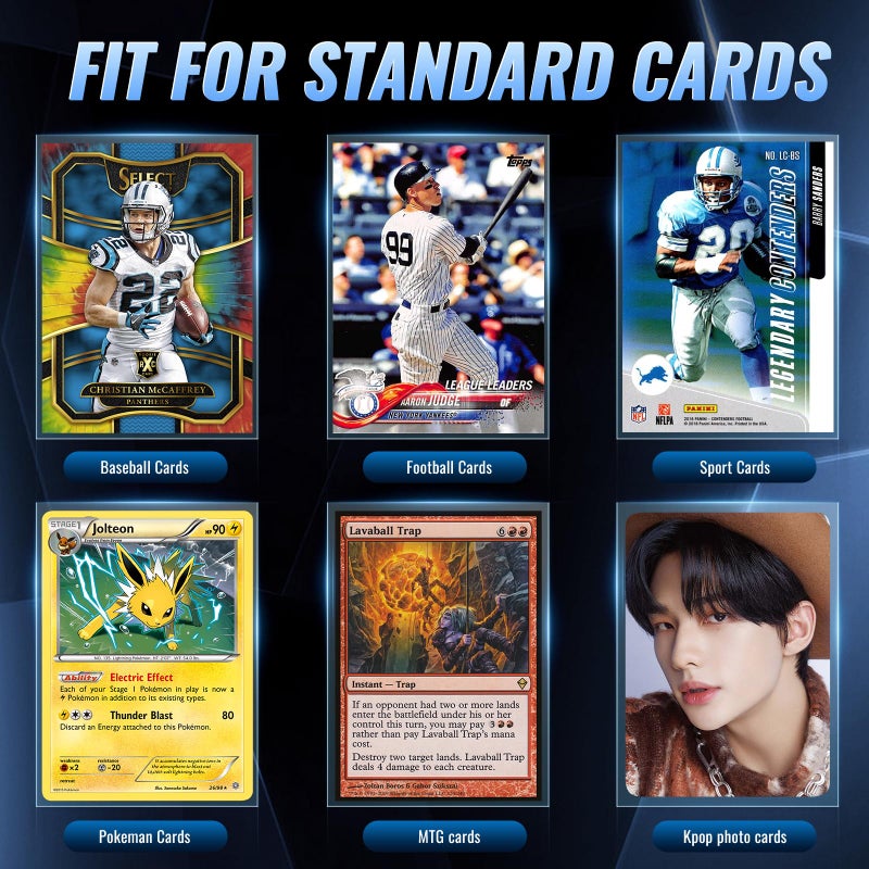 SEFOWG 1200 Counts Card Sleeves, Penny Clear Card Sleeves for Trading Cards, Baseball Card Sleeve, Trading Card Sleeve, Soft Plastic Card Protector Sleeves for Sports, Football, Game Cards, MTG - Image 5